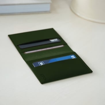 Porte-cartes pliable en cuir Image 41775