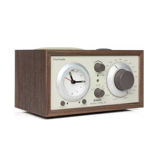 Radio réveil - Tivoli - réveil bluetooth - radio réveil design - bois - Three BT