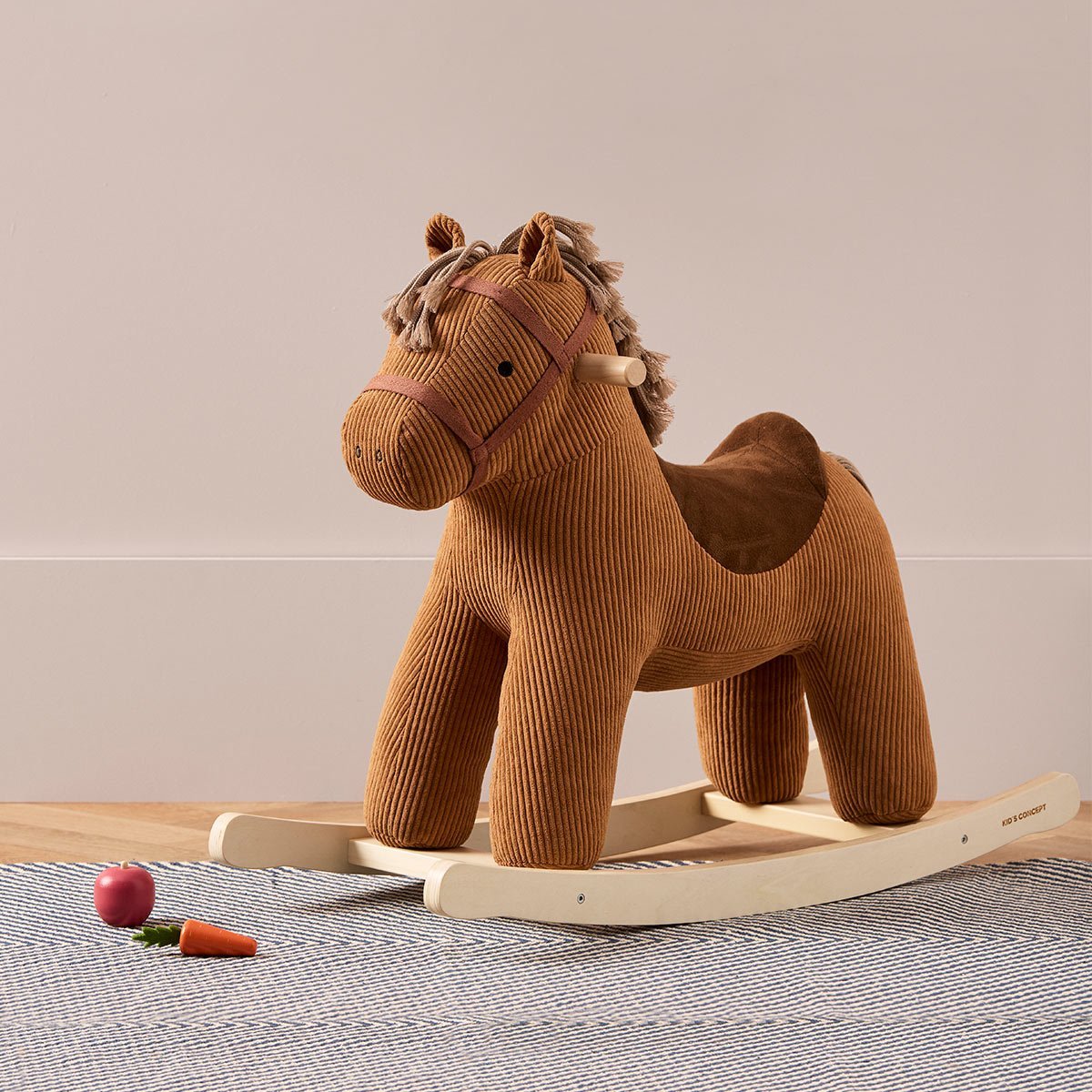 Cheval à bascule en tissu - Décoration chambre enfant - Jouet enfant 3 ans