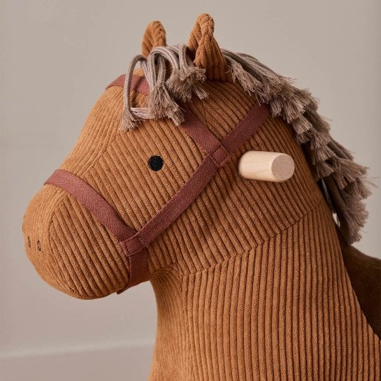 Cheval à bascule en tissu - Décoration chambre enfant - Jouet enfant 3 ans