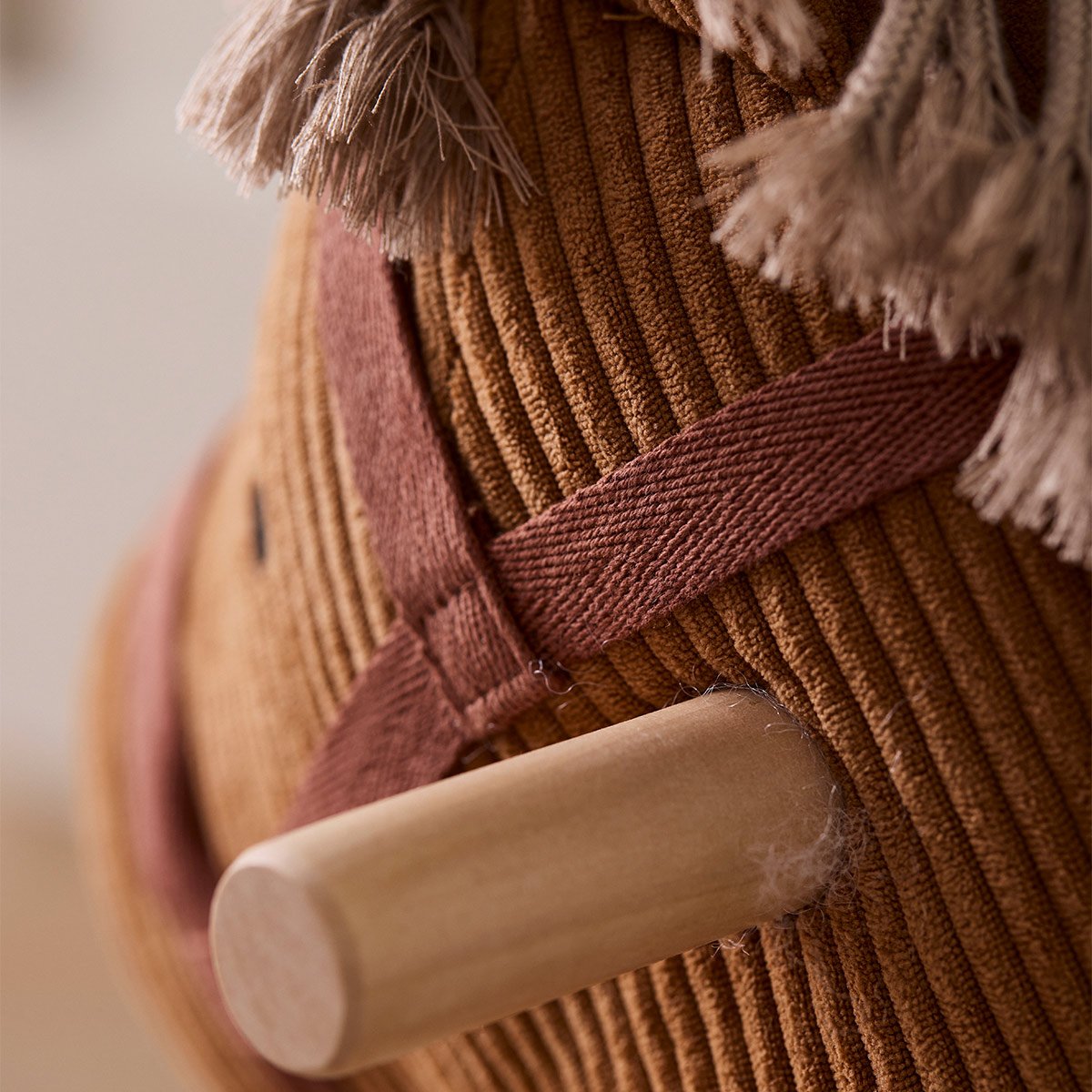 Cheval à bascule en tissu - Décoration chambre enfant - Jouet enfant 3 ans