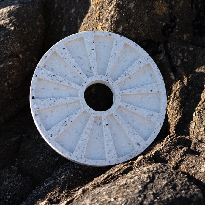 Plateau à huîtres élégant 26 cm, inspiration rivages marins - Les Raffineurs