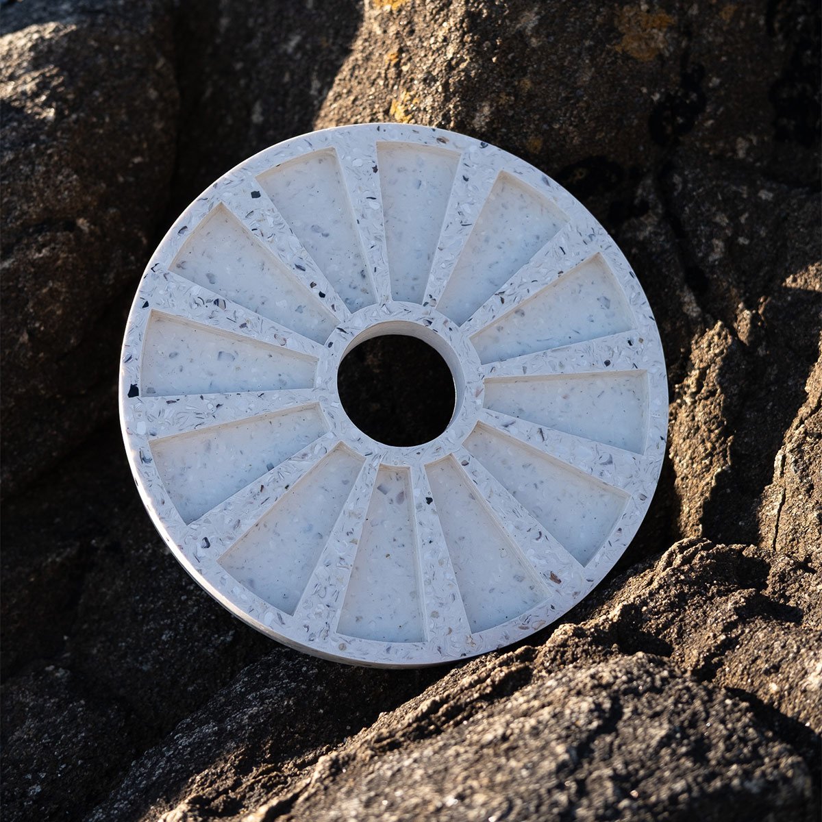 Plateau à huîtres élégant 26 cm, inspiration rivages marins - Les Raffineurs