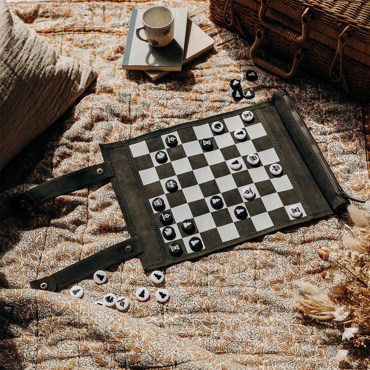 Échéquier et dames de voyage - Les Raffineurs