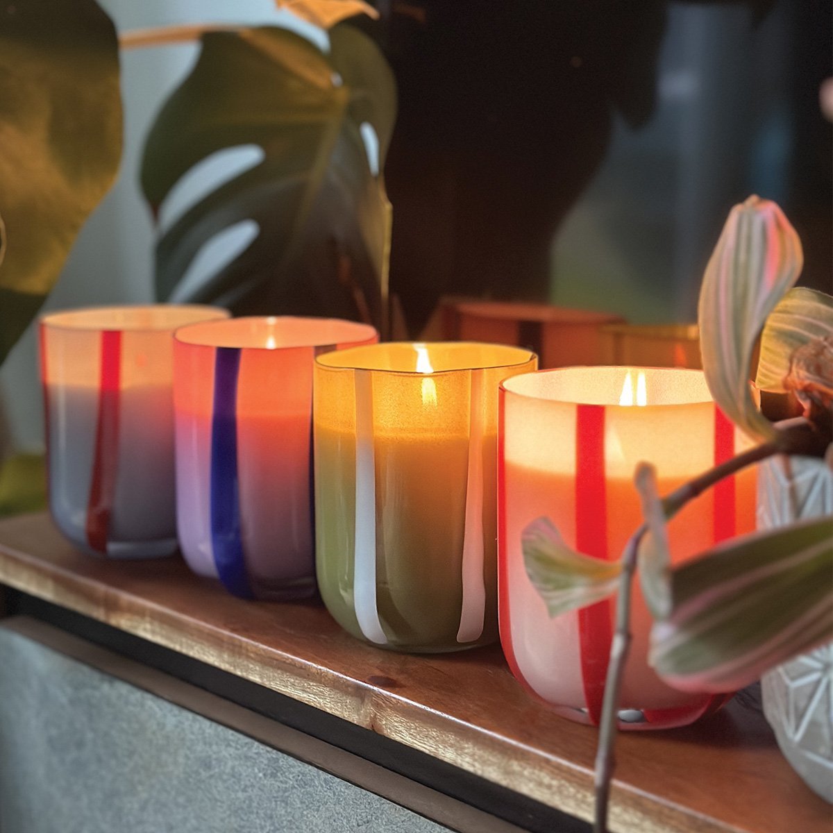 Bougie rayée parfumée réutilisable - Parfums originaux - Les Raffineurs