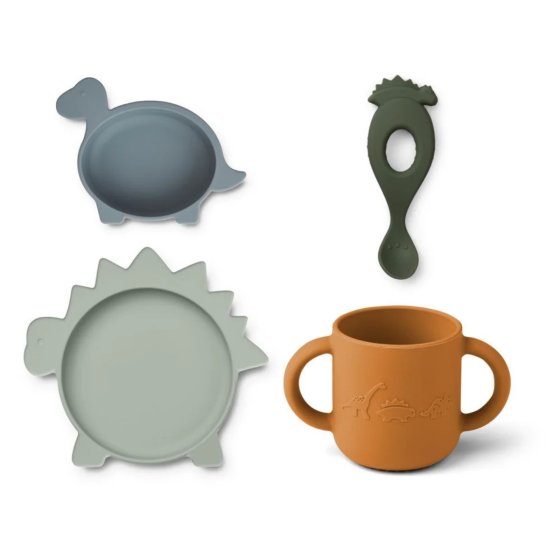 Set de vaisselle en silicone Liewood - Set 4 pièces incassable en silicone - Les Raffineurs