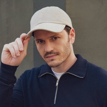 Casquette velours homme