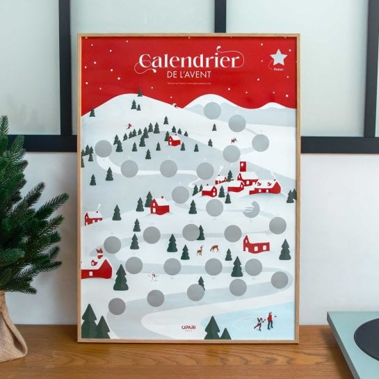 Calendrier de l’Avent à gratter famille - 24 défis surprises - Idée cadeau Noël original et activité enfants parents