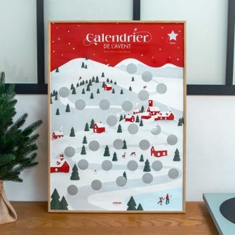 Calendrier de l’Avent à gratter famille - 24 défis surprises - Idée cadeau Noël original et activité enfants parents