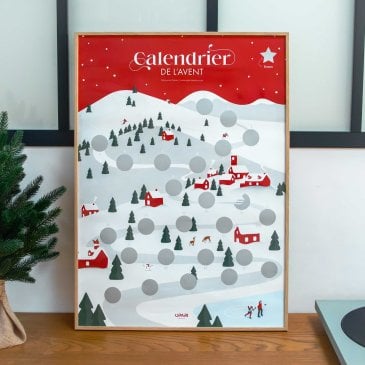 Calendrier de l'Avent famille à gratter