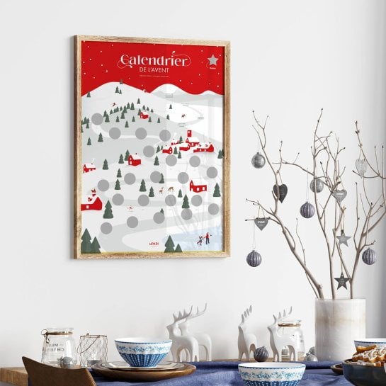Calendrier de l’Avent à gratter famille - 24 défis surprises - Idée cadeau Noël original et activité enfants parents