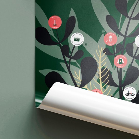 Calendrier de l’Avent couple à gratter - 24 défis amoureux - Idée cadeau Noël couple pour partager des moments à deux