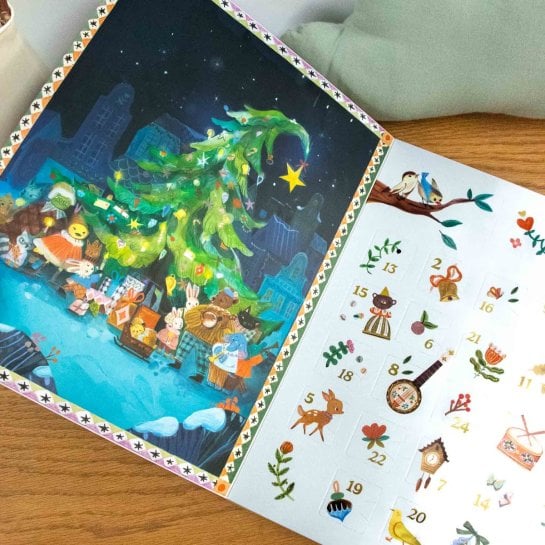 Calendrier de l’Avent lampe à histoires Moulin Roty - 24 contes à projeter - Idée cadeau Noël enfant original