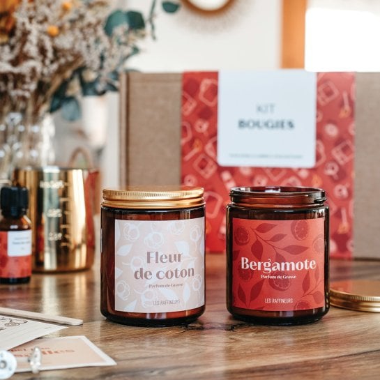 Kit DIY bougie - Coffret créatif et activité manuelle - Fabrication bougies parfumées - Idée cadeau femme