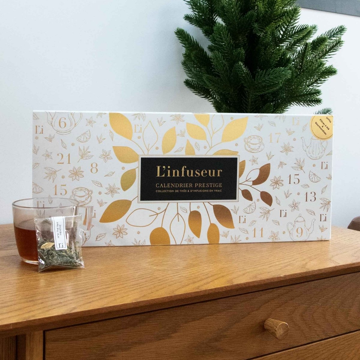 Calendrier de l’Avent thé et infusions bio - 24 douceurs signées L’Infuseur - Idée cadeau Noël original fabriqué en France
