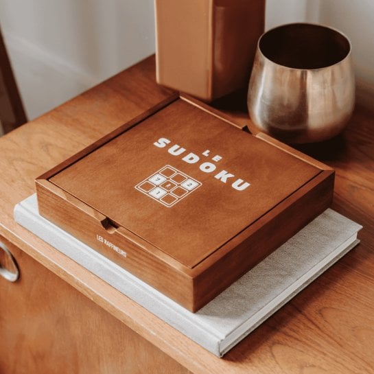 Jeu Sudoku en bois – 24 grilles incluses – Idée cadeau Noël original amateur de jeux de société - Okuri Les Raffineurs