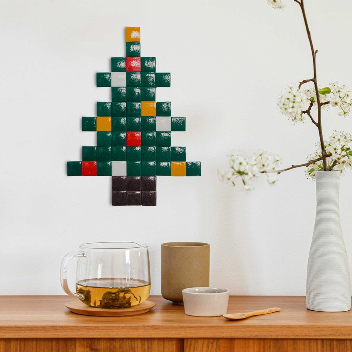 Kit DIY mosaïque Sapin – activité créative de Noël à offrir ou à réaliser soi-même