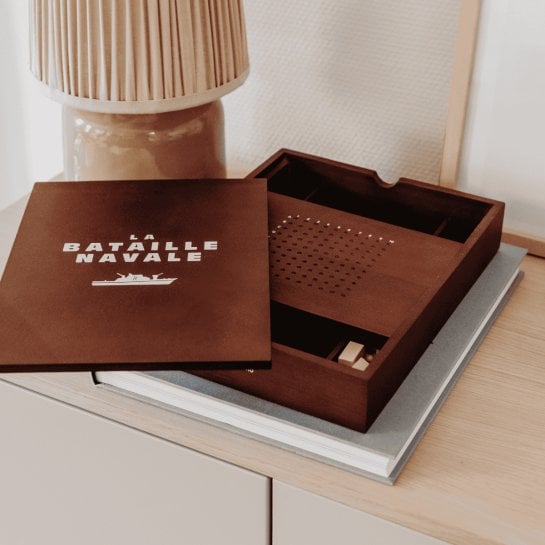 Jeu Bataille Navale en bois – Idée cadeau Noël amateur jeux de stratégie & tactique – Okuri Les Raffineurs