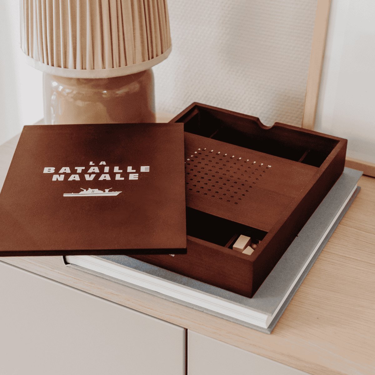 Jeu Bataille Navale en bois – Idée cadeau Noël amateur jeux de stratégie & tactique– Okuri Les Raffineurs