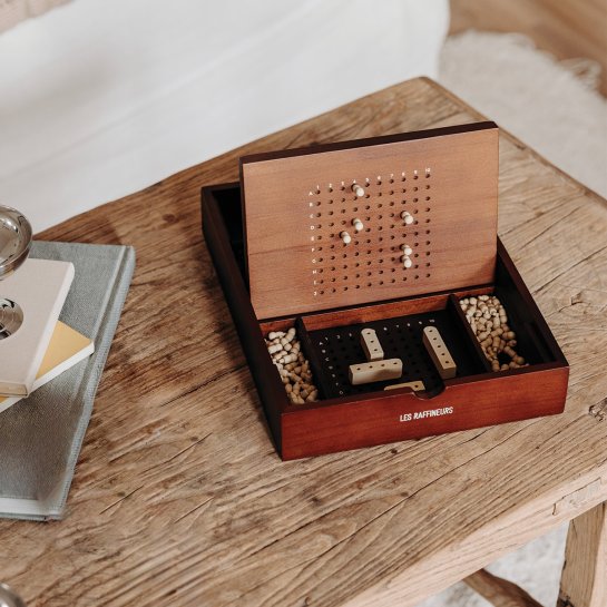Jeu Bataille Navale en bois – Idée cadeau Noël amateur jeux de stratégie & tactique – Okuri Les Raffineurs