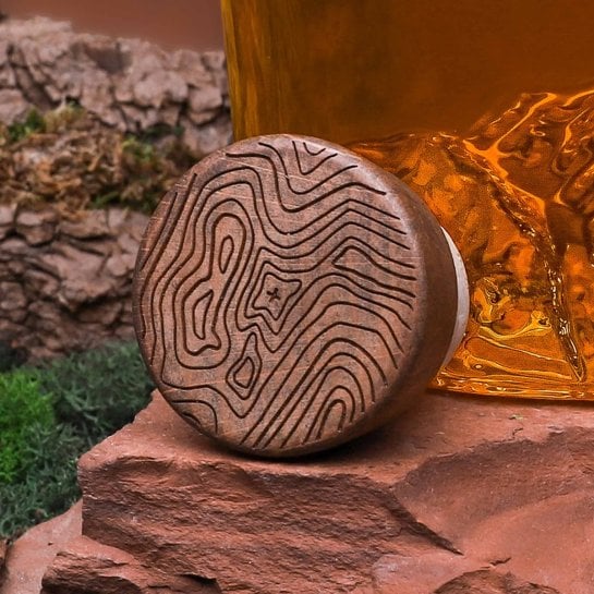 Carafe à whisky et spiritueux Mont Blanc – Verre soufflé main – Cadeau amateur de whisky – Alaskan Maker