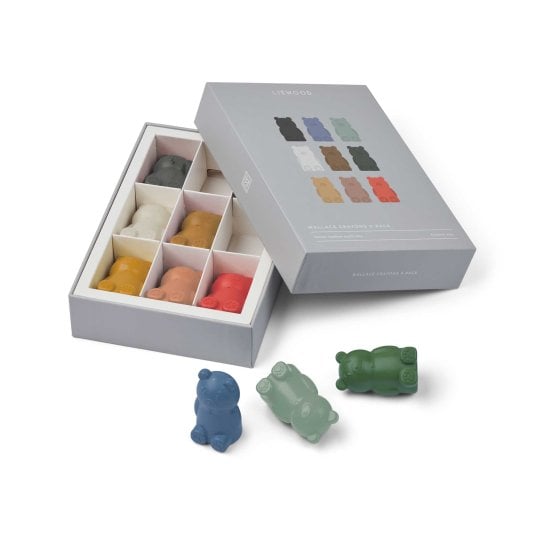 Coffret crayons de couleur ourson – Set 9 crayons Liewood – Idée cadeau créatif et ludique pour enfant