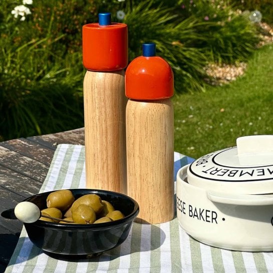 Moulin à sel et poivre – Bois d’hévéa et céramique – Design élégant pour cuisine raffinée