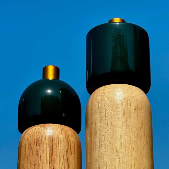 Moulin à sel et poivre – Bois d’hévéa et céramique – Design élégant pour cuisine raffinée