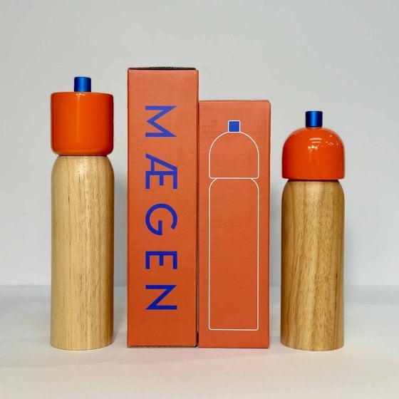 Moulin à sel et poivre – Bois d’hévéa et céramique – Design élégant pour cuisine raffinée