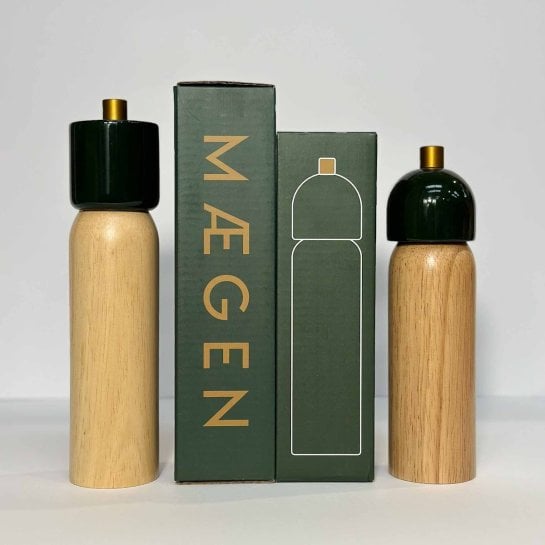 Moulin à sel et poivre – Bois d’hévéa et céramique – Design élégant pour cuisine raffinée