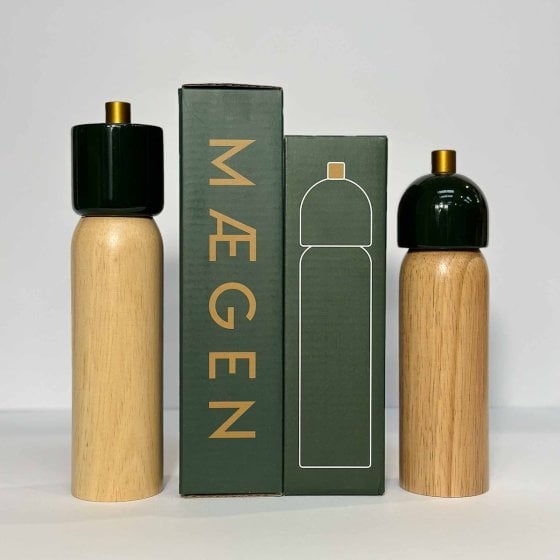 Moulin à sel et poivre – Bois d’hévéa et céramique – Design élégant pour cuisine raffinée