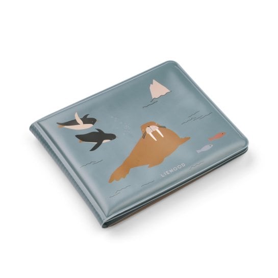 Livre de bain magique Liewood Waylon – Illustrations qui apparaissent dans l’eau – Jouet de bain bébé et jouet d'éveil amusant