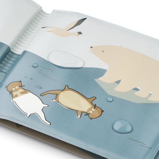 Livre de bain magique Liewood Waylon – Illustrations qui apparaissent dans l’eau – Jouet de bain bébé et jouet d'éveil amusant