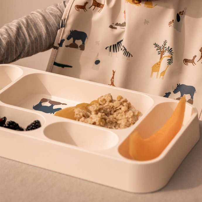 Assiette à compartiments Liewood – 6 cases pratiques et ludiques – Assiette bébé stable, empilable et lavable au lave-vaisselle