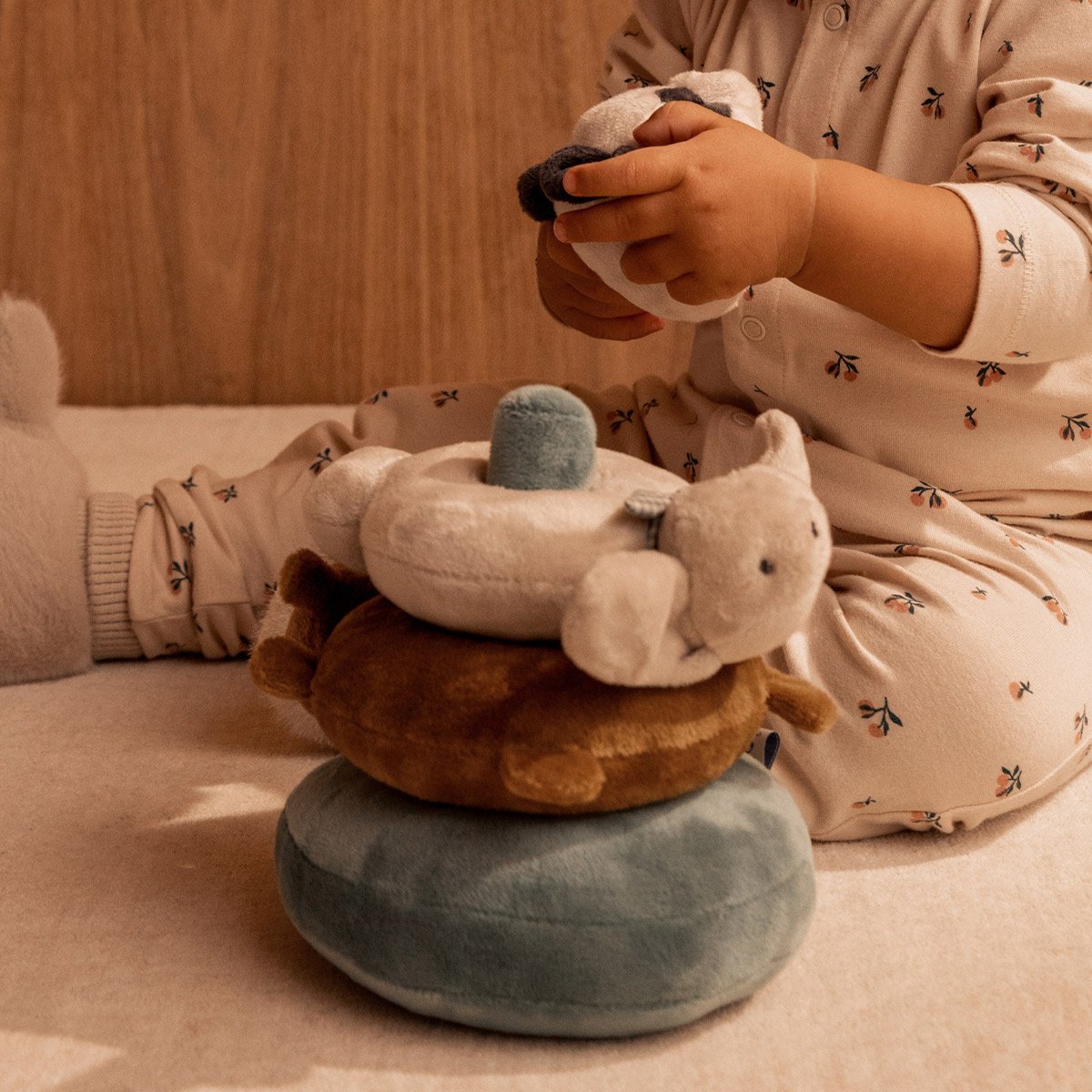 Peluches à empiler Liewood – Jouet d’éveil bébé dès 1 an – Tour d’animaux douce pour motricité et éveil sensoriel