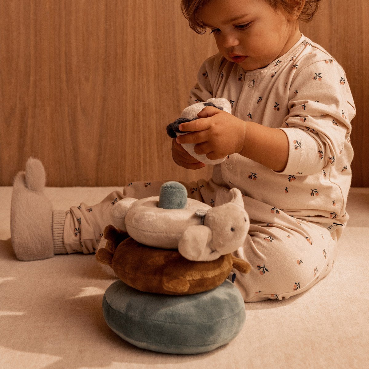 Peluches à empiler Liewood – Jouet d’éveil bébé dès 1 an – Tour d’animaux douce pour motricité et éveil sensoriel