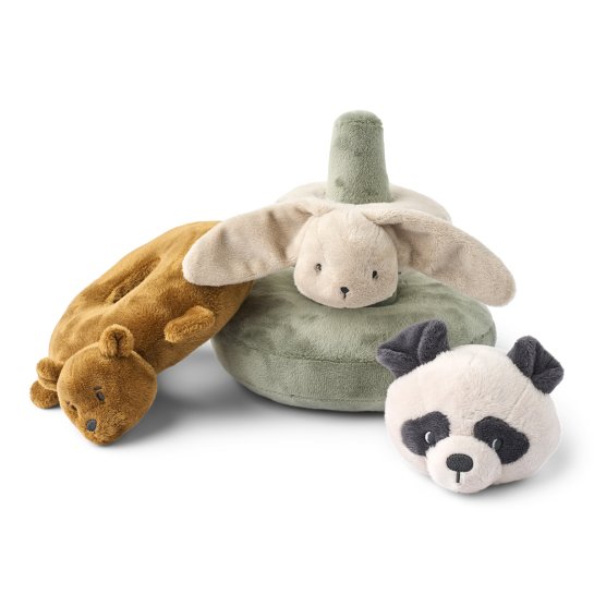 Peluches à empiler Liewood – Jouet d’éveil bébé dès 1 an – Tour d’animaux doux pour motricité et éveil sensoriel
