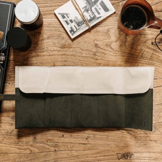 Marmotte à montres - Étui en velours suédé - 5 compartiments - Transport et protection pratique