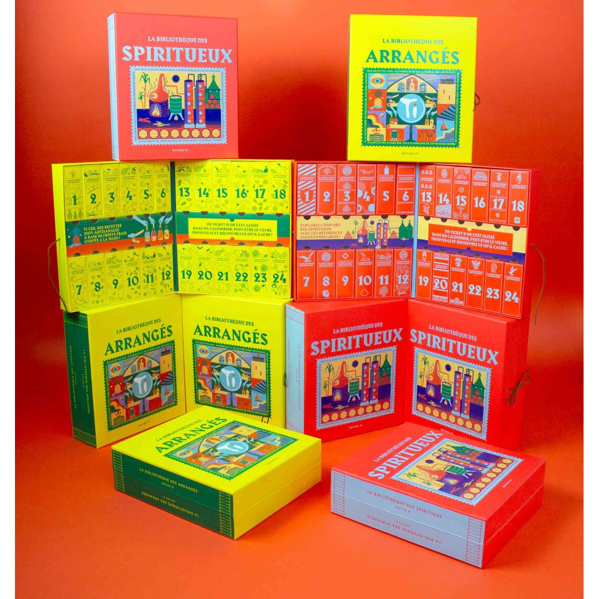 Calendrier de l’Avent rhum arrangé - Coffret 24 mignonettes - Idée cadeau Noël original pour amateurs de rhum