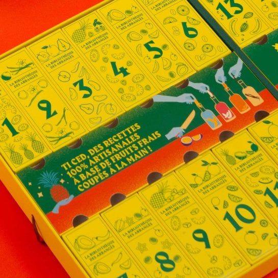 Calendrier de l’Avent rhum arrangé - Coffret 24 mignonnettes - Idée cadeau Noël original pour amateurs de rhum
