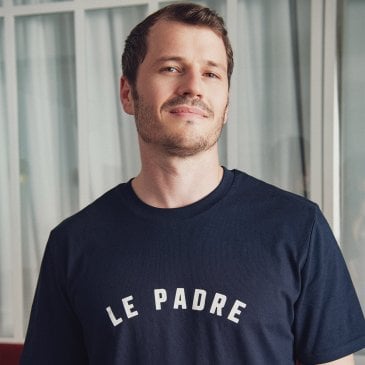 Tshirt navy coton bio "Le padre" (image 2)