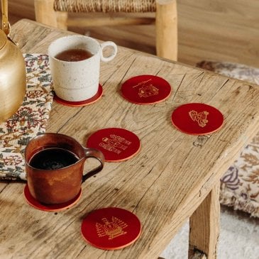 Dessous de verre en cuir de Noël (image 2)