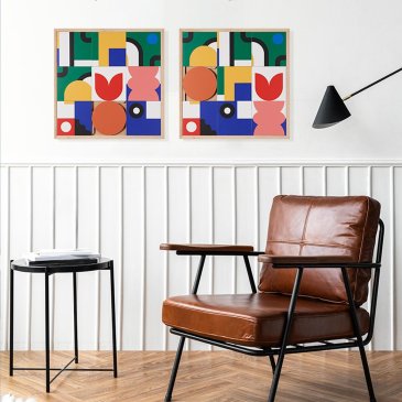 Tableau décoratif mural en bois sculpté design