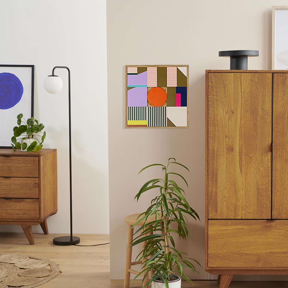 Tableau décoratif mural en bois – Œuvre design sculptée - Idée cadeau décoration intérieure unique