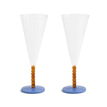 Flûtes à champagne marron en verre coloré design Image 43142