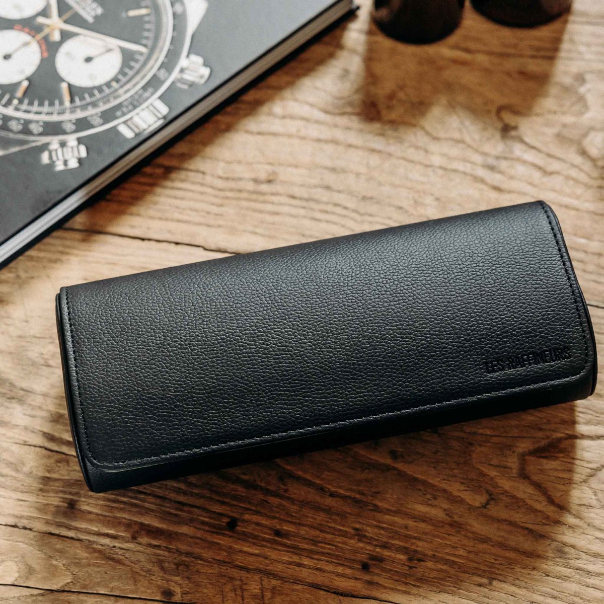 Boîte à montres de voyage – Idée cadeau homme - Pochette à montres élégante pour ranger 3 montres