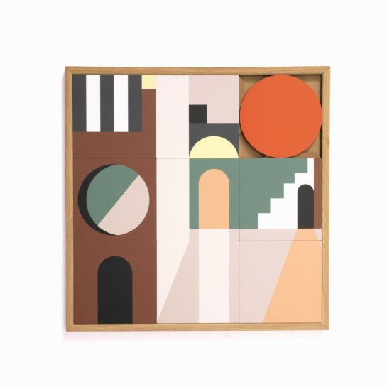 Tableau décoratif mural en bois – Œuvre design sculptée - Idée cadeau décoration intérieure unique