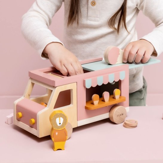 Camion de glaces en bois Trixie – jouet original pour enfants