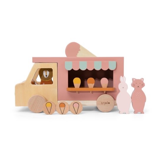 Camion de glaces en bois – jeu d’imagination Trixie Baby