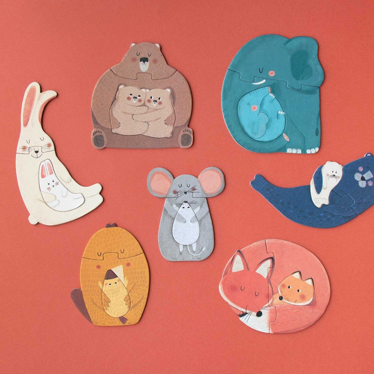 Puzzle Maman Bébé – Set de 7 puzzles éducatifs enfants | Londji, idée cadeau originale (Londji) - Image 3